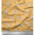thumbnail image 1 of Soimoi Orange Poly Georgette Fabric Shadow & Dragonfly Insect Print Fabric by the Yard 52 Inch Wide, 1 of 3