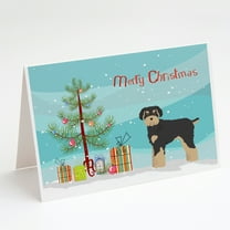 Schnoodle Christmas Tree Greeting Cards and Envelopes Pack of 8