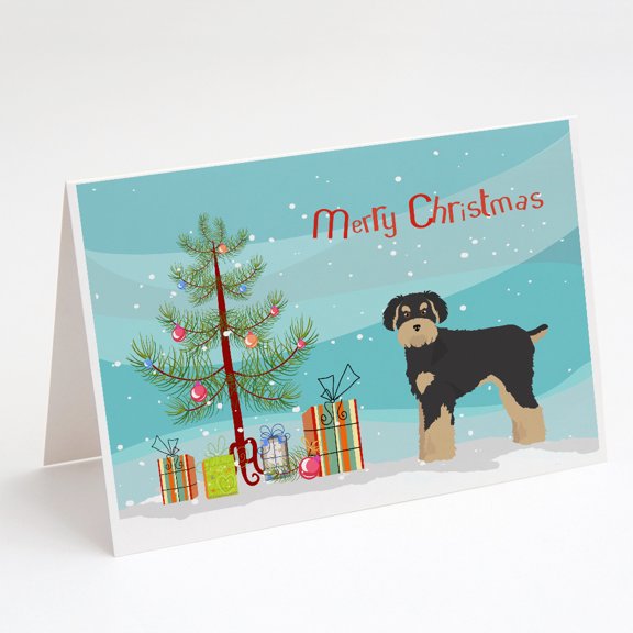Schnoodle Christmas Tree Greeting Cards and Envelopes Pack of 8
