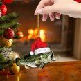 thumbnail image 5 of Colección de peces navideños, decoración de pesca realista, decorativa para decoración de árbol de Navidad, 5 of 5