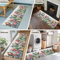 thumbnail image 5 of 2'x6' Rug Runners for Hallways Kitchen, Summer Botanical Non Slip Entryway Beside Floor Carpet Runner, Watercolor Tropical Plants Birds Washable Laundry Room Bedroom Throw Rugs Mat for Family Pet, 5 of 8