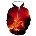 thumbnail image 2 of 2024 3D Spring And Autumn New Creative Men's Volcanic Eruption Print Hoodie Trendy Magma Sports Oversizeda, 2 of 4