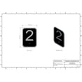 thumbnail image 2 of Elevator floor number 2 sign- Elevator Jamb Plate 2 ( 3x4, cast Iron, Black, Double sided tape) -ref17222, 2 of 5