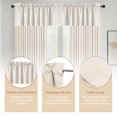 thumbnail image 6 of Dznils Rod Pocket Solid Blackout Kitchen Curtain Valance, Ivory, 52"W x 18"L, 4 Panel, 6 of 11