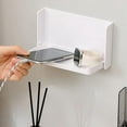 thumbnail image 6 of Small Floating Shelf for Wall, Foldable Bathroom Wall Mount, Bedside Phone, Remote, Adhesive Shelf,B, 6 of 7