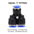 thumbnail image 4 of Hose Connector Y Pneumatic Push, TP Pneumatic Connector, Oval Shape For Quick Installation 0 To 60°C, 4 of 8