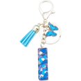 thumbnail image 1 of ORUYROP Initials Letter Keychain Blue Tassel Butterfly Pendant for Women Girls Wallet Backpack Purses, 1 of 3