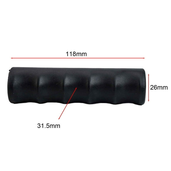 Chendee 2Pcs Wheelbarrow Rubber Handles, Round Tubes Black Replacement Handles,118 X 26Mm