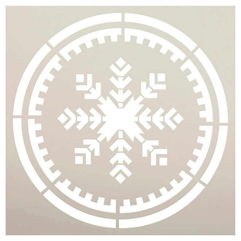 Geometric Snowflake Craft Stencil