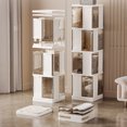 thumbnail image 4 of Kids Rotating Bookshelf, Small Corner Bookshelf for Small Space 360 Display Floor Standing Bookshelf Storage Rack, Wooden Narrow Bookcase Organizer for Bedroom Living Room, 4 of 7
