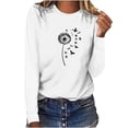 thumbnail image 2 of NuoCaiYun Women'S Long-Sleeve T-Shirts Casual Fashion Crewneck Pullover Round-Neck Printed T-Shirt, 2 of 6