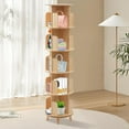 thumbnail image 6 of 5 Tier Rotating Bookshelf 360 Display Floor Standing Bookcase Storage Rack for Kids&Adults Spinning Bookshelf Multi-Functional Wooden Bookshelf Organizer, 6 of 14