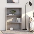thumbnail image 1 of vidaXL 3-Tier Book Cabinet Concrete Grey 80x30x114 cm Engineered Wood, 1 of 5