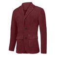 thumbnail image 5 of Pandaie Boys Wedding Fit Formal Suit Corduroy Lapel Single Breasted Blazer Jacket for Dress Up Outfits Wine,7-8 Years, 5 of 6