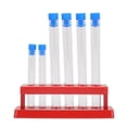 thumbnail image 1 of 6 Pcs Tubes de Laboratoire en Plastique avec Support de Rangement, 1 of 8