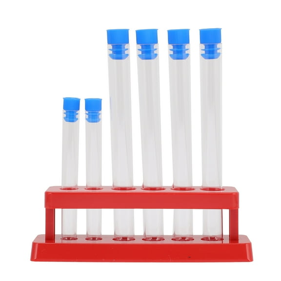 Tineasur 6-Pack Plastic Test Tubes for Liquid Storage and Lab Use, Bulk Set for Science Experiments and Laboratory Work