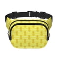 thumbnail image 1 of Fotbe Gold Pineapple Cangurera Cuadrada con Estampado de Doble Capa, Bolsa de Cintura Ajustable Mini para Hombres y Mujeres, 1 of 9