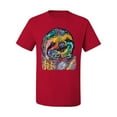 thumbnail image 3 of Funny Neon Sloth | Dean Russo Art Animal Lover Men's T-Shirt, Red, 3XL, 3 of 5