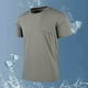 thumbnail image 2 of Camiseta de cuello redondo para hombre - Transpirable - Secado rápido - Verano informal - Poliéster, 2 of 3