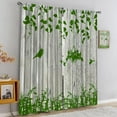 thumbnail image 6 of Nature Plant Vine Leaves Blackout Soundproof Curtains, Rustic Barn Door Wooden Large Window Curtains, Kids Thermal Insulated Long Window Drapes Energy Saving for Living Room Bedroom-W42xL63in, 6 of 6