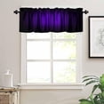 thumbnail image 3 of Purple Black Valance Curtain Funny Striped Ombre Elegant Design Bright Solid Dark Abstract Gradient Rod Pocket Valance 1 Panel Short Curtains for Kitchen Living Room Decor 54 x 18 in, 3 of 6