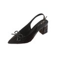 thumbnail image 2 of YTCAMLO Chunky Slingback Heels for Women, Fashion Pointed Toe Bow Tie Block Heel Pumps, Office Wedding Party Dress Shoes, 2 of 8
