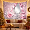 thumbnail image 3 of Pink Boxes and Flowers Tapestry Wall Hanging, 3 of 7