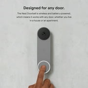 Google Nest Doorbell (Battery) - Video Doorbell Camera - Wireless Doorbell Security Camera - Ash