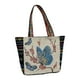thumbnail image 1 of Bolso de hombro de lona jinwen Bolso de viaje de moda con cremallera informal flor de mariposa, 1 of 8