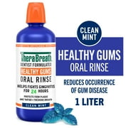 TheraBreath Healthy Gums Mouthwash, Clean Mint, Antigingivitis, 1 Liter