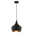thumbnail image 5 of Livex Lighting Waldorf 1-Light Metal Single Pendant in Black, 5 of 12