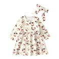 thumbnail image 2 of Vestido de princesa de Papá Noel navideño para niñas recién nacidas con diadema., 2 of 8