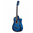 thumbnail image 3 of Tcbosik 38" Acoustic Guitar with Case for Beginners, Guitar Starter Set with Picks, Strings, Capo, Tuner and Strap, Blue, 3 of 10