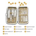thumbnail image 2 of 10Pcs/set Stainless Steel Manicure Set Nail Clippers Cleaner Grooming Kit Nail Care Nail Trimmer Set White, 2 of 3