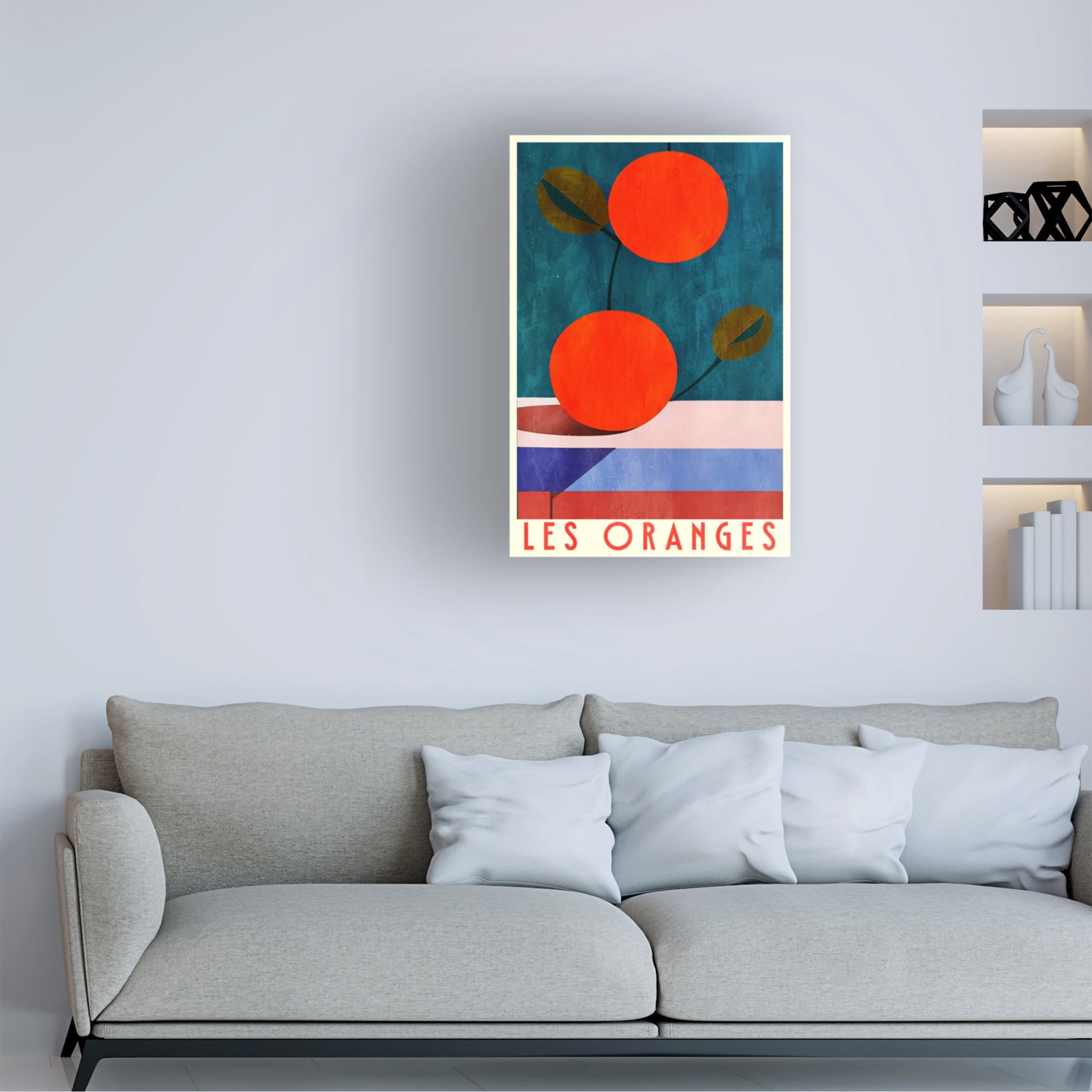 Canvas Wall Art - Bo Anderson 'Les Oranges' Wall Art for Living Room, Bedroom, or Office D?cor by Trademark Fine Art - 22 x 32 Inches