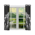 thumbnail image 3 of BSDHOME Black Lion Window Curtain Kitchen Curtain 26x39 inches (Two Pieces), 3 of 3