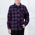 thumbnail image 2 of dazeni Big Boys Plaid Shirt Long Sleeve Flannel Shirt with Chest Pocket Kids Loose Casual Button Down Shirts Fashion Fall Clothes, 2 of 9