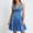 Blue, variant on Women's Spring Deep V Neck Sleeveless Solid Sundresses Flowy Summer Dresses for Women