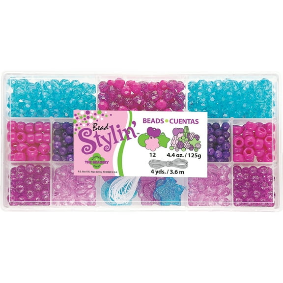 The Beadery Bead Stylin' Bead Box Kit 4.4oz-Berry Brights