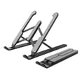 thumbnail image 1 of Portable Foldable Laptop Stand 6 Angles Adjustable Ergonomic Desktop Laptop Riser Aluminum Alloy Non Slip Computer Stand Holder Bracket for Laptop Tablet 11-15.6 Inches, 1 of 8