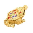thumbnail image 1 of Lucky Toad Ornament, Golden Toad Ornament Brass Frog Statue Three Legged Wealth Toad Feng Shui Sculpture Office Decorat, 1 of 9