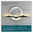 thumbnail image 2 of Modern Wall Picture Light, LED Chinese Creative Circular Landscape Mural Sconce Lamp For Home Living Bedroom Study, 2 of 7