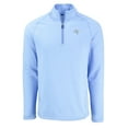 thumbnail image 2 of Men's Cutter & Buck Powder Blue Tampa Bay Buccaneers Peshastin Eco Fleece Recycled Raglan Quarter-Zip Top, 2 of 3