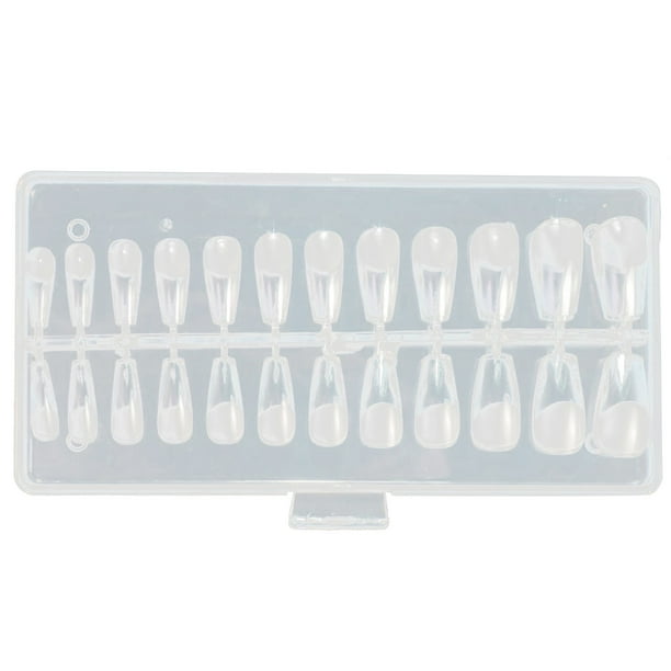 Uñas 120 Piezas Tubo De Agua Transparente Uñas Uñas Transparente Cobertura Total Presionado En Las Uñas Para DIY Uñas Práctica De Salón De Uñas
