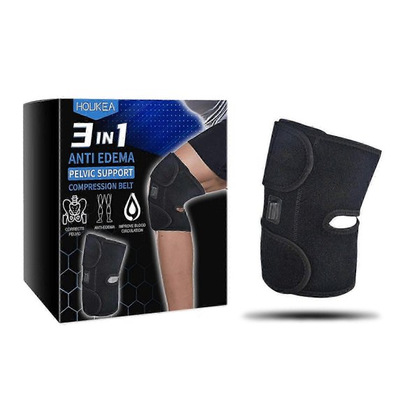 Houkea 3-In-1 Pelvic Support Compression Zone Relief Leg Joint Body Care Knee Cap Bandage