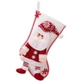 thumbnail image 2 of Teissuly Christmas Merry Santa Stockings Large Hanging Stockings Christmas Ornaments for Family Personalized Gifts Xmas Tree Decorations Red Winter Snowflake Teissuly WER202310162821, 2 of 8