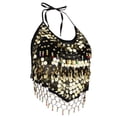 thumbnail image 1 of Trajes de Danza Del Vientre Halter Top Lentejuela Trajes de Rendimiento , Los 26.5x40cm Sunnimix Top halter de danza del vientre para mujer, 1 of 8