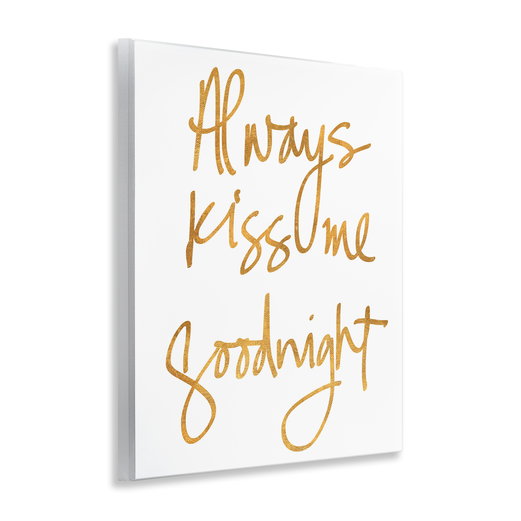 Stupell Industries Kiss Me Goodnight Typography Painting Unframed Art Print Wall Art, 11 x 14