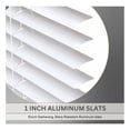 thumbnail image 4 of Cordless 1" Aluminum Mini Blind 71" Wide x 60" Long, White, Room Darkening Metal Indoor Window Blinds for Home and Office, 4 of 6