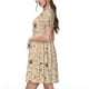 thumbnail image 2 of Balery Coffee Time Vestidos sueltos de manga corta para mujer, vestidos de verano 2025, vestidos casuales de corte A con vuelo., 2 of 6